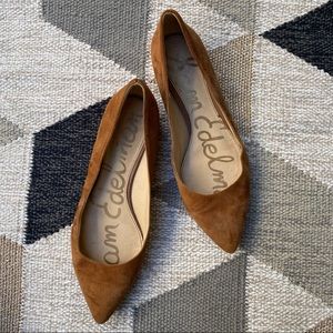 Sam Edelman Brown Suede Studded Flats